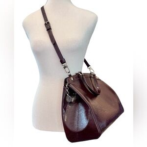 Auth. Louis Vuitton 2011 Bordeaux Electric Epi Brea MM Bag (COA)